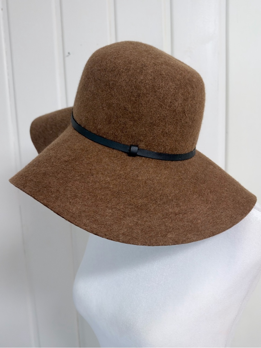 Target Brown 100% Wool Wide Brim Fedora Hat